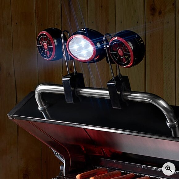 Sharper Image BBQ Grill Light & Fan Black & Red - Picture 4 of 6